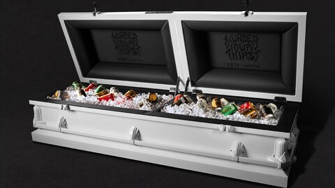 Yeti’s Gigantic, Coffin-Shaped Liquid Death Cooler Is Utterly Insane