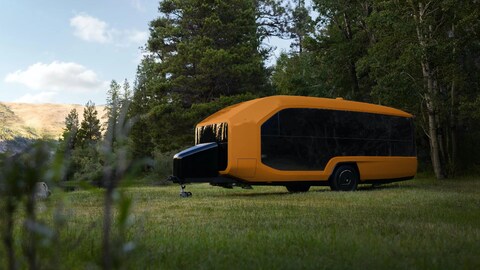 This Futuristic, Self-Propelled Camping Trailer Can Actually Help Tow Your Car