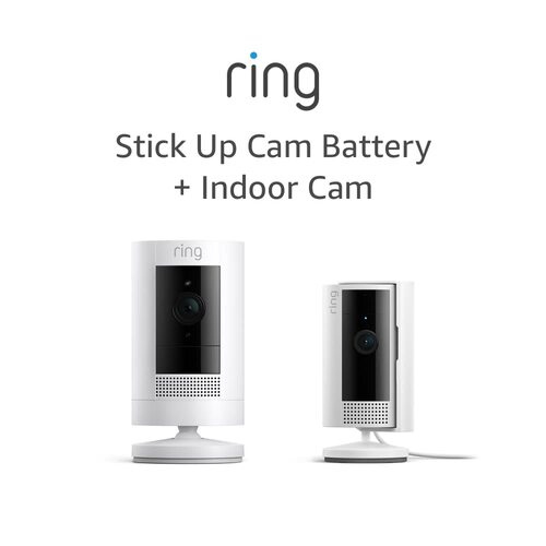 Save $59 on Ring Stick Up Cam Battery with Ring Indoor Cam (2nd Gen)