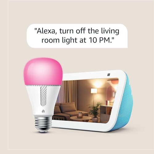 Save 20% on the Echo Show 5 in Cloud Blue bundle with TP-Link Kasa Smart Color Bulb