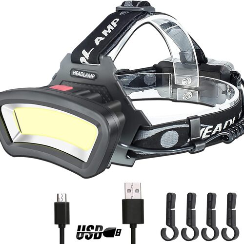 Get the Darkbeam Floodlight Headlamp USB Rechargeable with Red Light, 2000 Lumen LED Headlight