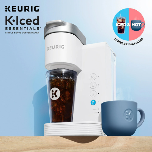 Save $20 on the Keurig K-Iced Essentials White Iced and Hot Single-Serve K-Cup Pod Coffee Maker