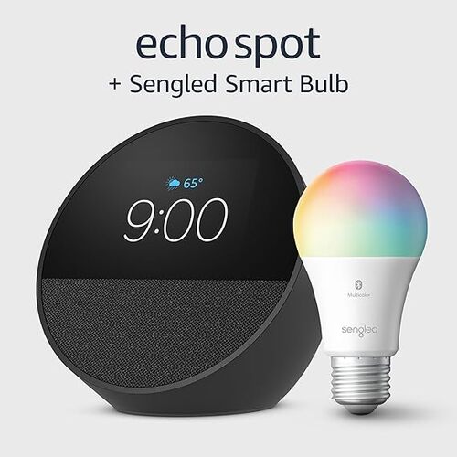 Save $45 on the Echo Spot (2024 release) with Sengled LED Smart Light Bulb