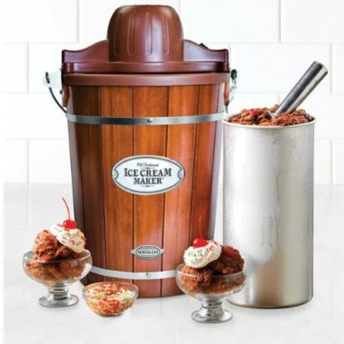 Only $59 Nostalgia 6-Quart Electric Bucket Ice Cream Maker