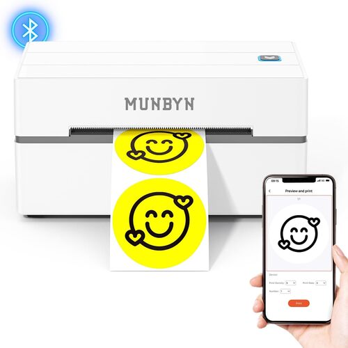 Save 53% on the Munbyn Bluetooth Thermal Label Printer