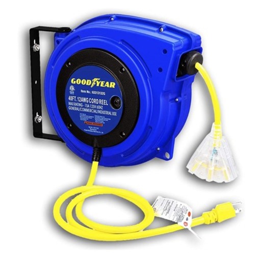 Save 47% on the Goodyear Retractable Cord Reel LED Light Connector