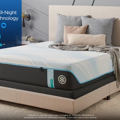 Save $500 on the TEMPUR-Breeze Collection Queen Mattress