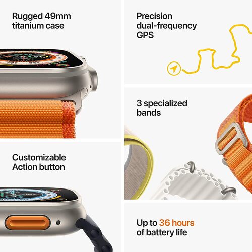 Save $70 on the Apple Watch Ultra [GPS + Cellular 49mm] Smart Watch