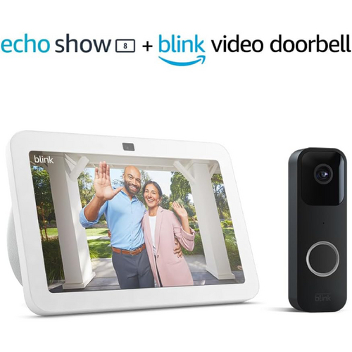 Save $115 on the White Echo Show, Black Video Doorbell