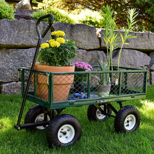 Save $20 on the Gorilla Carts GOR400 400-lb. Steel Mesh Garden Cart