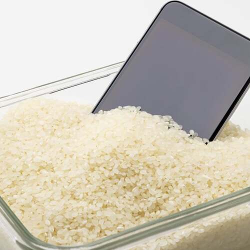 Stop using rice to save your wet phone, Apple warns. What to do instead.