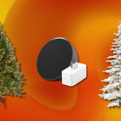 Buy a pre-lit Christmas tree and get a free Echo Pop and smart plug at Amazon