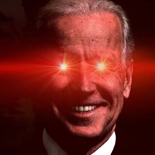 5. Joe Biden's laser-eyed alter ego returns for Super Bowl meme