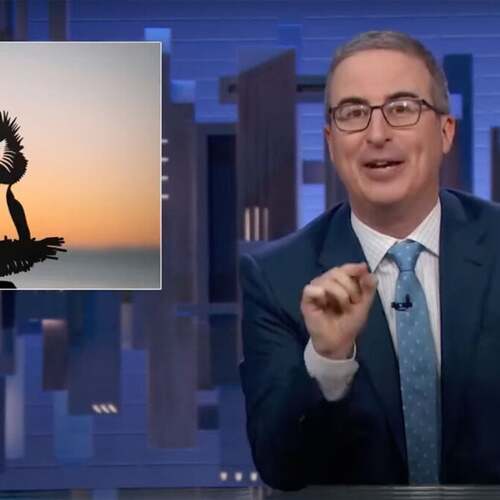 Sculpture of John Oliver riding a Pūteketeke goes on sale for a good cause