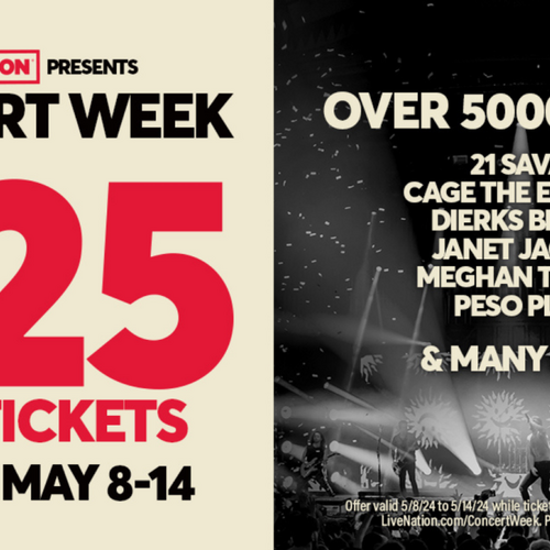Live Nation is dropping $25 all-in tickets to over 5,000 shows for Concert Week