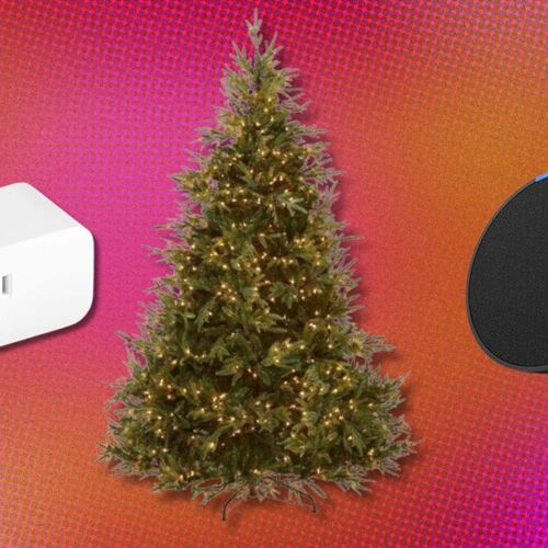 Deck the halls with a pre-lit holiday tree that comes with a free Echo Pop and Smart Plug