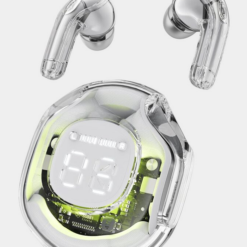 These transparent wireless earbuds are giving serious 90s vibes for only $40