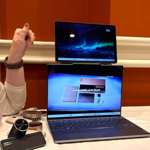 CES 2024: This wacky laptop lets you snap on a tablet ... or a fan ... or a robot companion