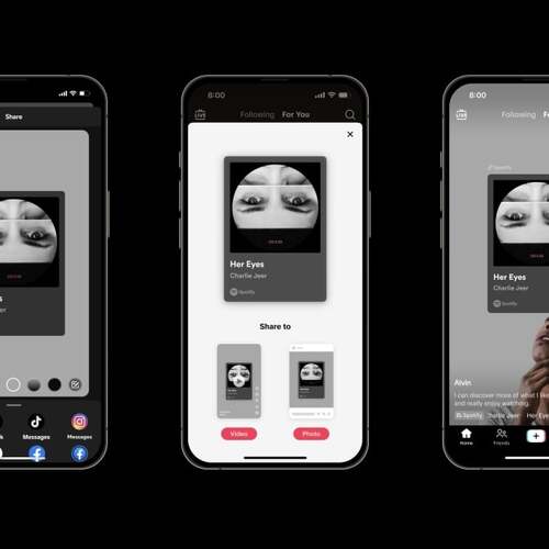TikTok's new feature lets you share from Spotify and Apple Music