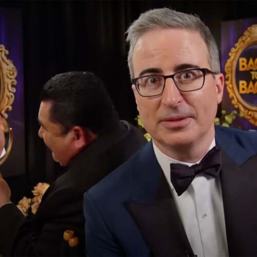 John Oliver and Guillermo shooting tequila at the Emmys is a fun time