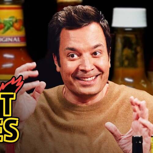 Things get scary for Jimmy Fallon in special Halloween 'Hot Ones'