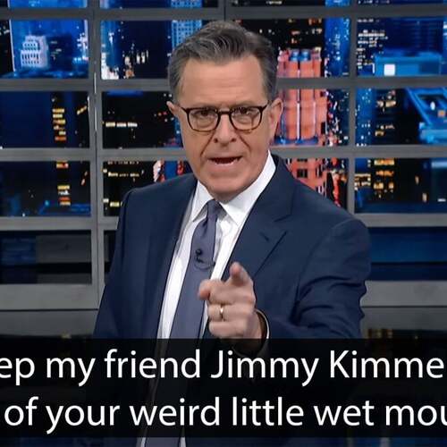 Stephen Colbert defends Jimmy Kimmel after Trump's rambling Truth Social tirade