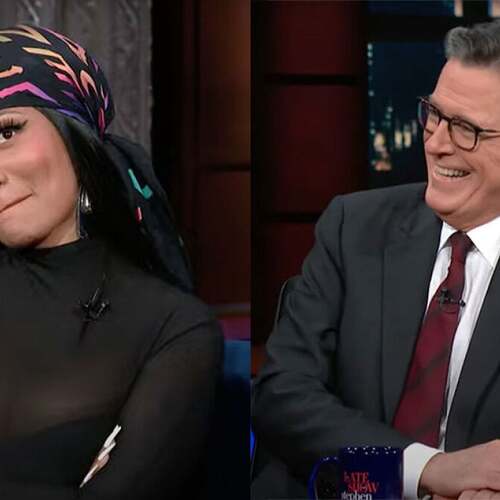 Nicki Minaj rap battling Stephen Colbert is peak late night viewing