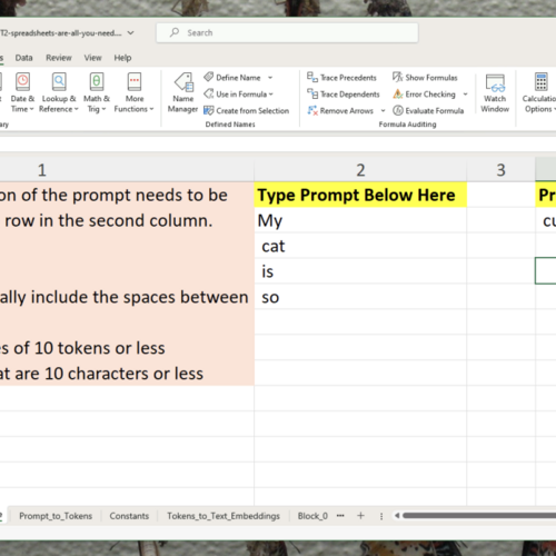 Someone Got GPT2 Running Entirely in a Spreadsheet