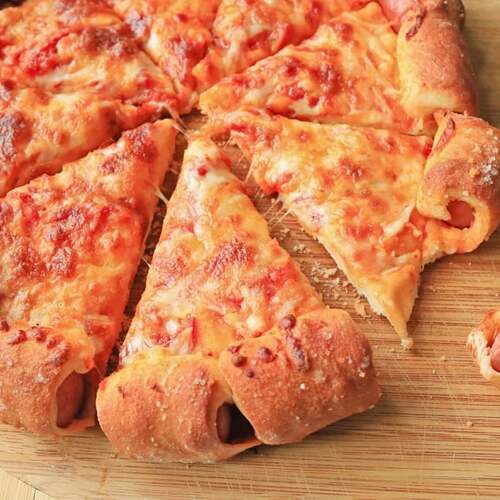 Stuff Your Pizza Crust With Hot Dogs