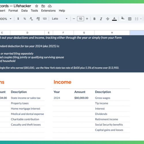 Create the Ultimate Spreadsheet for Your Taxes Now so You’re Ready for Next Year