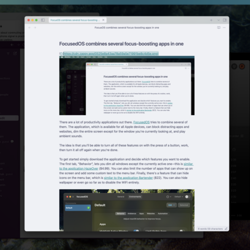 FocusedOS Combines Several Focus-Boosting Apps in One