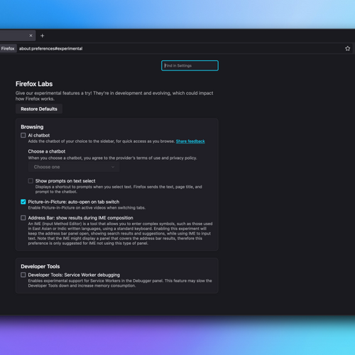 How to Try Experimental Firefox Features Without Downloading the Beta